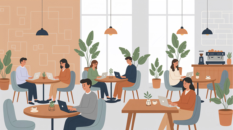 Coworking spaces are becomig more common