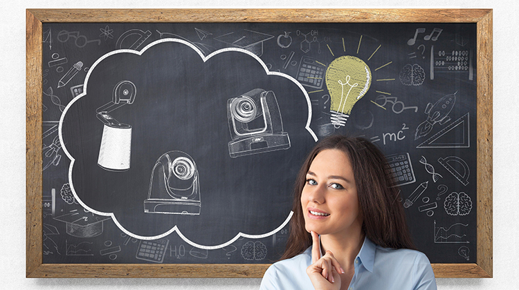 Teacher with idea to engage students with education cameras