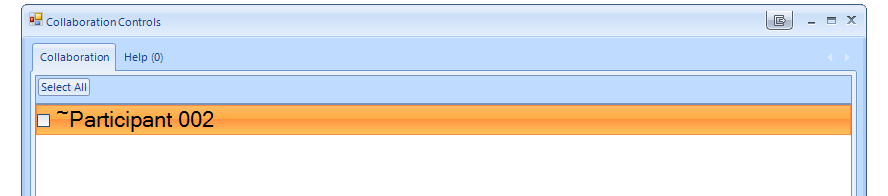 Collaboration Controls Window